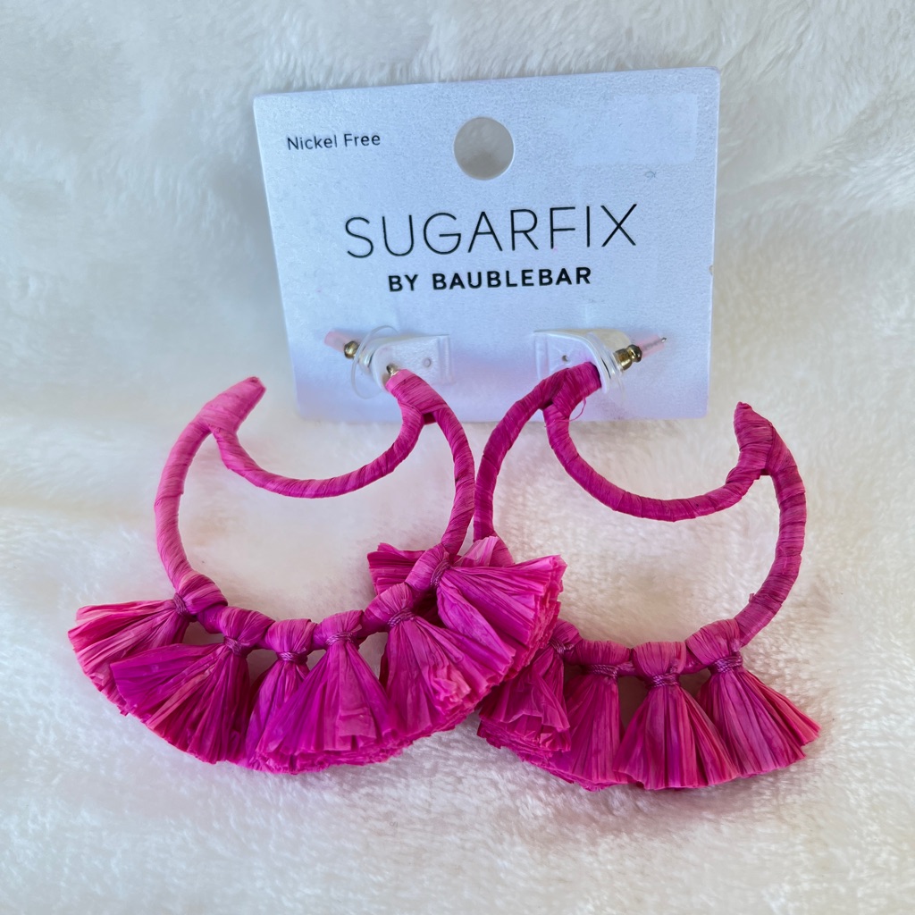 Sugarfix By Baublebar Paper Tassel Hoop Earrings